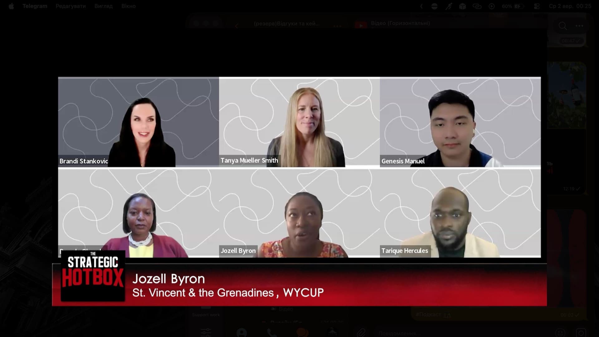 Participants grid — 6 speakers
