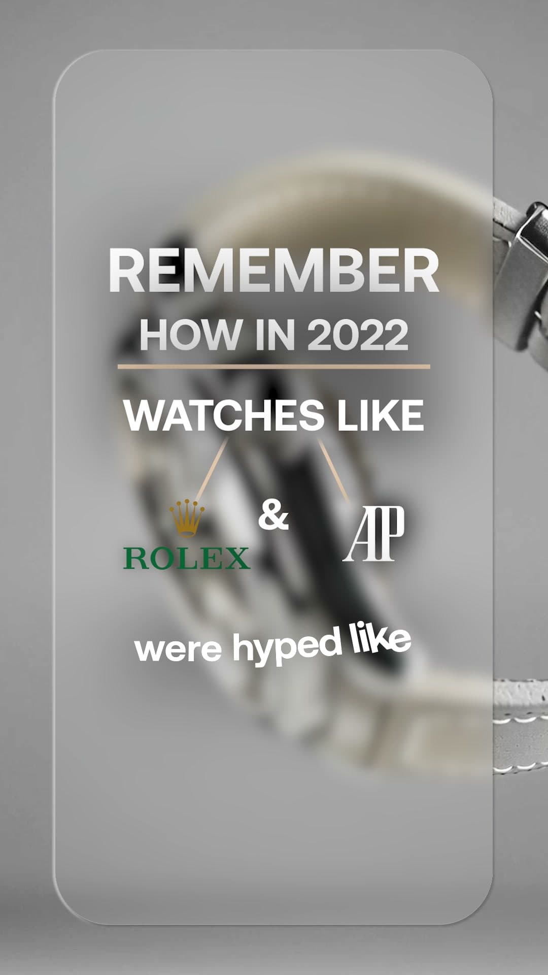 Rolex vs iPhone Hype
