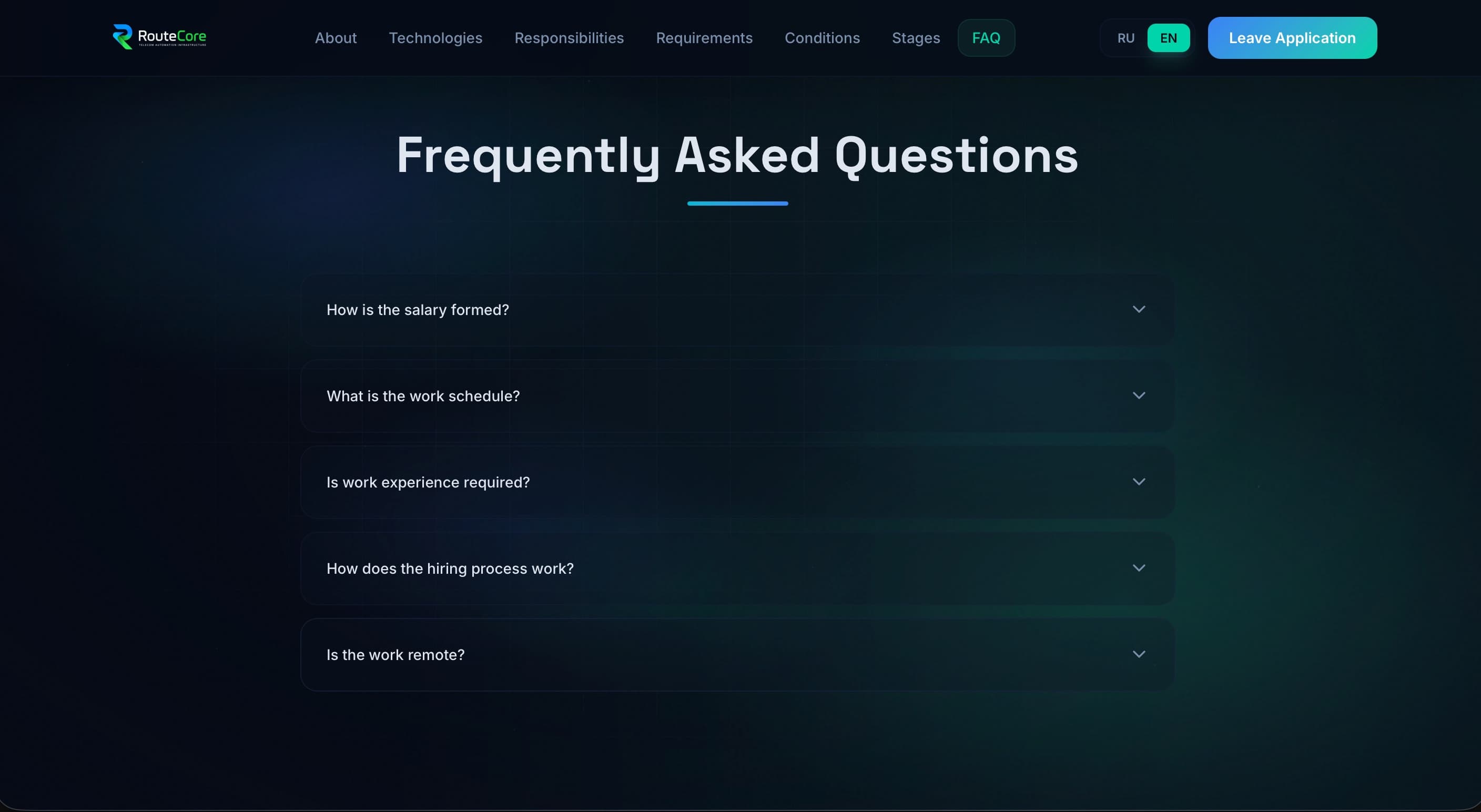 🔄 Етапи відбору & FAQ — desktop